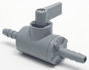 Top Brand Ball Valve, PVC, Inline, 1-Piece, Pipe Size 1/4 in, Connection Type Barb x Barb - 5743890