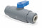 Top Brand Ball Valve, PVC, Inline, 1-Piece, Pipe Size 1/4 in, Tube Size 1/4 in, Connection Type Push - PVC 638-4SMC4SMC-F