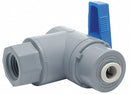 Top Brand Ball Valve, PVC, Angle, 1-Piece, Pipe Size 1/4 in, Tube Size 3/8 in - 6574490