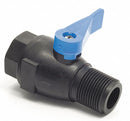 Top Brand Ball Valve, PVC, Inline, 1-Piece, Pipe Size 3/4 in, Connection Type FNPT x MNPT - 7051890