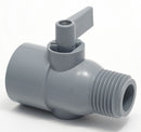 Top Brand Ball Valve, PVC, Inline, 1-Piece, Pipe Size 1/2 in, Connection Type FNPT x MNPT - 3871090
