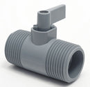 Top Brand Ball Valve, PVC, Inline, 1-Piece, Pipe Size 3/4 in, Connection Type MNPT x MNPT - 4251190