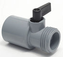 Top Brand Ball Valve, PVC, Inline, 1-Piece, Pipe Size 3/4 in, Connection Type MGHT x Socket - 4250090