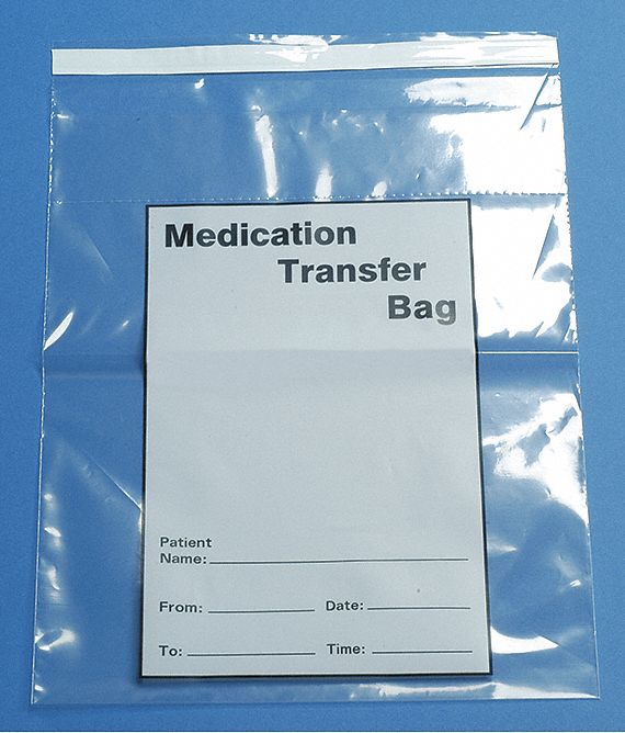 Top Brand Biohazard Bags, 1/2 gal., LDPE, Clear, Medical Transport Bag, PK 1000 - 3CUF8