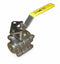 Apollo Fire Safe Ball Valve, 316 Stainless Steel, Inline, 3-Piece, Pipe Size 1/2 in - 86B10324