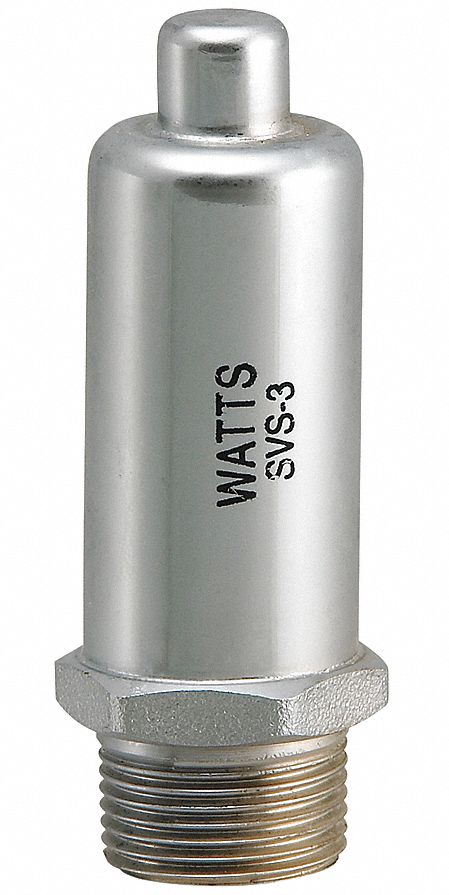 Watts 1 3/4 in Vent Dia. Brass Steam Vent Valve, 3/4 in Inlet Size - 3/4 SVS 3 3/4mipx1/2fip