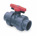 Spears Ball Valve, CPVC, Inline True Union, 2-Piece, Pipe Size 1/2 in - 1839-005C