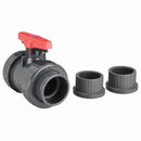 Spears Ball Valve, PVC, Inline True Union, 2-Piece, Pipe Size 3 in, Connection Type Socket x Socket - 1822-030