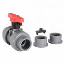 Spears Ball Valve, CPVC, Inline True Union, 2-Piece, Pipe Size 1 in - 1839-010C