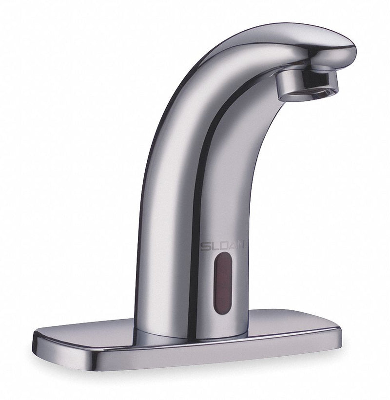 Sloan Chrome, Mid Arc, Bathroom Sink Faucet, Motion Sensor Faucet Activation, 0.5 gpm - SF2400-4