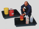 Ultratech Spill Tray, Polyethylene, 30 gal Spill Capacity, 40 in Length, 48 in Width, 3 1/2 in Height - 1036