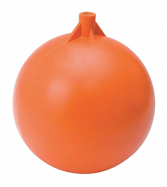 Top Brand Round Float Ball, 6 in dia., Plastic - 109-862