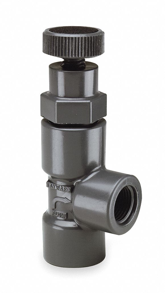 Hayward Globe Valve, FNPT x FNPT, PVC, 1/2 in Pipe Size - Valves - AV10050T