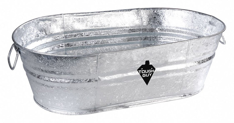 Top Brand Utility Tub, 7-1/2 gal., Silver - 3HNF5