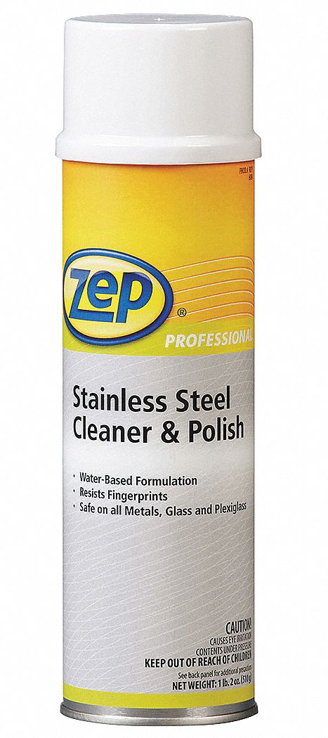 Zep Professional Metal Cleaner and Polish, 20 oz. Cleaner Container Size, Aerosol Can Cleaner Container Type - 1040343