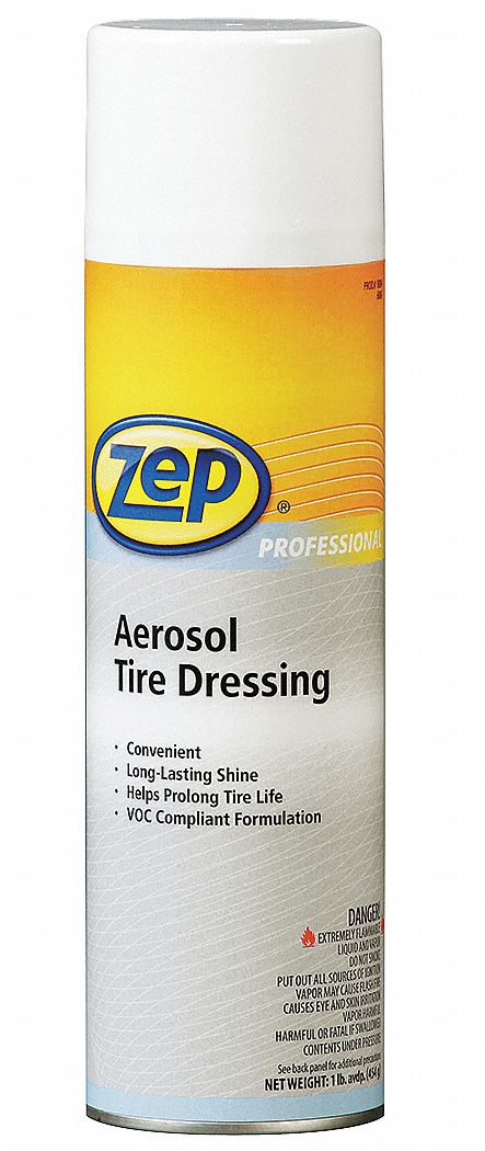 Zep Professional Tire Dressing, 20 oz, 14 oz Net, Aerosol - 1042229