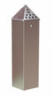 Ex-Cell Kaiser 1 3/4 gal Cigarette Receptacle, 33 in Height, 8 in Base Dia., Metal, Silver - TBH01
