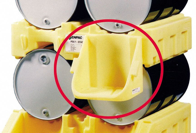 Enpac Drum Stacker Shelf, Polyethylene, For Use With Mfr. No. 6002-YE, 17 in Length, 22 in Width - 6003-YE