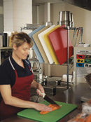San Jamar Cutting Board, Co-Polymer, Red, 20" Length, 15" Width, 1/2" Thickness - CB152012RD