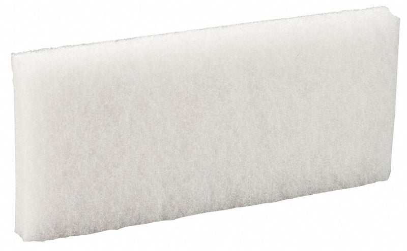Remco 10" x 4-1/2" Polyester Fibers Soft Pad, White, 10PK - 5525-10PK