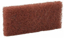 Remco 10" x 4-1/2" Polyester Fibers Cleaning Pad, Brown, 10PK - 5523-10PK