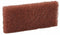 Remco 10" x 4-1/2" Polyester Fibers Cleaning Pad, Brown, 10PK - 5523-10PK