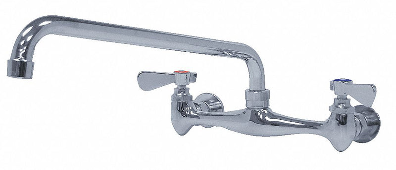 Advance Tabco Chrome, Straight, Kitchen Sink Faucet, Manual Faucet Activation, 1.50 gpm - K1-GR
