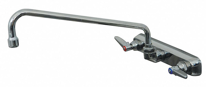 Advance Tabco Chrome, Straight, Kitchen Sink Faucet, Manual Faucet Activation, 2.00 gpm - K-111 B-2291