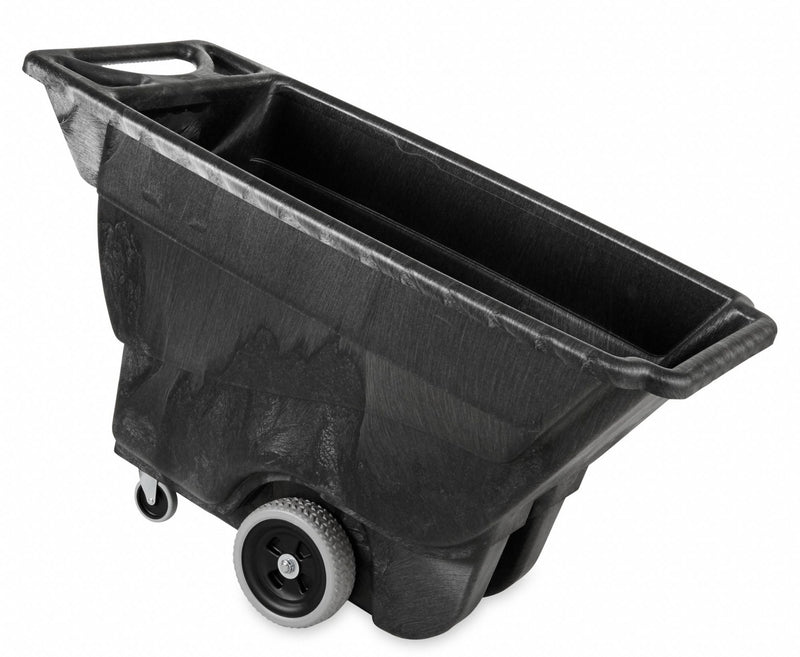 Rubbermaid Black, Low-Maintenance Plastic Tilt Truck, 13.5 cu ft, 450 lb Load Capacity - FG9T1300BLA