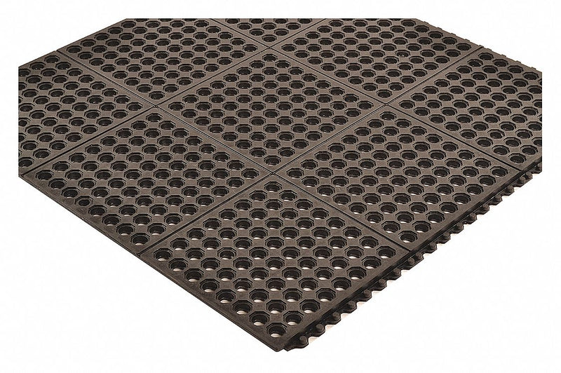 Notrax 550S0033BL - Interlock Drainage Mat Black 3 ft.x3 ft.