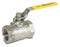 Top Brand Ball Valve, 316 Stainless Steel, Inline, 2-Piece, Pipe Size 3/8 in, Connection Type FNPT x FNPT - SV50C767003