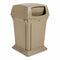 Rubbermaid 45 gal Square Trash Can, Plastic, Beige - FG917188BEIG