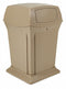 Rubbermaid 45 gal Square Trash Can, Plastic, Beige - FG917188BEIG