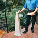 Rubbermaid 1 gal Cigarette Receptacle, 39 1/2 in Height, 12 1/4 in Base Dia., Plastic, Tan - FG257088BEIG