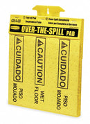 Rubbermaid 14 in Absorbent Pad, Fluids Absorbed: Universal, Medium, 2.34 gal, 22 PK - FG425400YEL