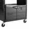 Rubbermaid Enclosed Service Cart, 200 lb. Load Capacity, HDPE, Black, Thermoplastic Rubber Caster Material - FG345700BLA