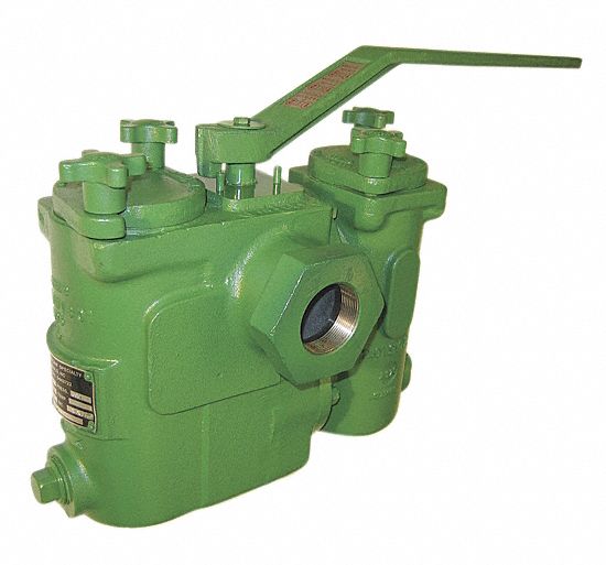 Mueller Steam Specialty 2 in Duplex Strainer, Threaded, 31/500 in Mesh, 11 in Length, Cast Iron - 2 791-S-AH CI Duplex Strainer THD