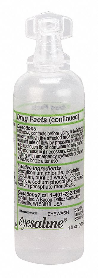Honeywell 1 oz Personal Eye Wash Bottle, For Use With First Aid Kits or Toolboxes - 32-000451-0000