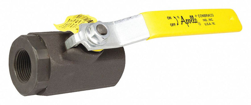 Apollo Ball Valve, Carbon Steel, Inline, 2-Piece, Pipe Size 1 in, Connection Type FNPT x FNPT - 72-105-01-A