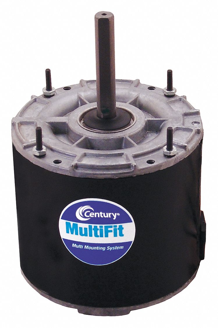Century 1/8 to 1/12 HP Condenser Fan Motor,Permanent Split Capacitor,1075 Nameplate RPM,208-230 Voltage,Fram - 9722