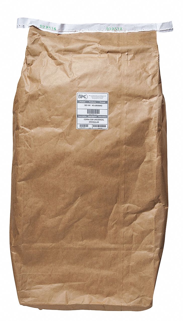 Brady Loose Absorbent, Oil-Based Liquids, Corn Cob, 8.5 gal - DZ100-SGL