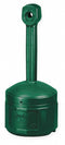 Justrite 4 gal Cigarette Receptacle, 38 1/2 in Height, 16 1/2 in Base Dia., Plastic, Green - 26800G