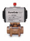 Dynaquip 1 in Spring Return Pneumatic Actuated Ball Valve, 3-Piece - PVA65AMSR06312A
