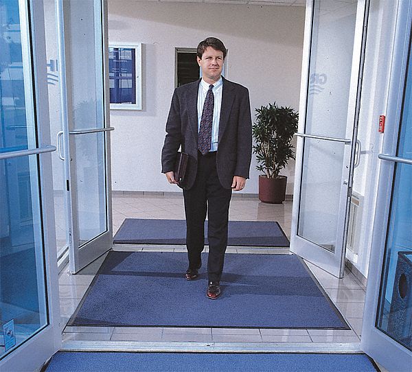 Notrax Indoor Entrance Mat, 6 ft L, 4 ft W, 5/16 in Thick, Rectangle, Black - 141S0046BL
