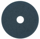 3M 16 in Non-Woven Nylon/Polyester Fiber Round Scrubbing Pad, 175 to 600 rpm, Blue, 5 PK - 5300