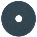 3M 14 in Non-Woven Nylon/Polyester Fiber Round Scrubbing Pad, 175 to 600 rpm, Blue, 5 PK - 5300