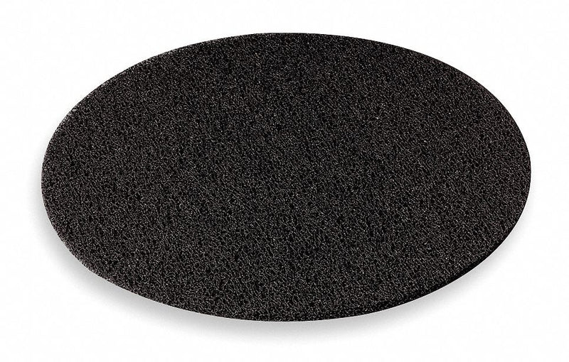 3M 18 in Nylon Round Stripping Pad, 175 to 600 rpm, Black, 5 PK - 7300