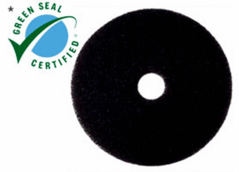 3M 19 in Non-Woven Nylon/Polyester Fiber Round Stripping Pad, 175 to 600 rpm, Black, 5 PK - 7200