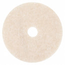 3M 19 in Non-Woven Polyester Fiber Round Burnishing Pad, 1500 to 3000 rpm, Peach, 5 PK - 3200