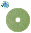 3M 13 in Non-Woven Polyester Fiber Round Preburnishing Pad, 175 to 600 rpm, Green/Amber, 5 PK - 5000